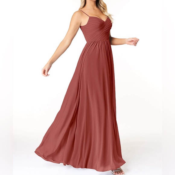 Azazie Rust Maxi Dress - Picture 1 of 12